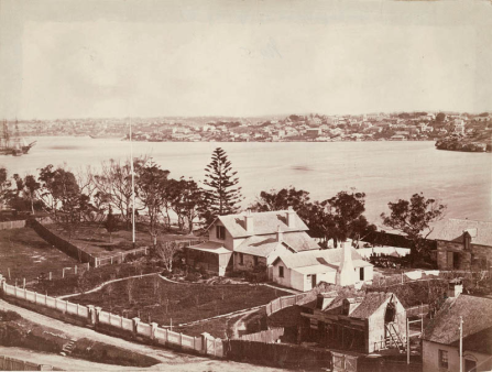 , The east west orientation of 'Bell'vue' is clear in this photograph from around 1870 before Moses Bell bought the property. State Library of New South Wales