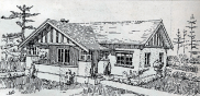 , This drawing from a 1925 issue of <i>Building<I/> shows an example of the Californian Bungalow that had come to dominate Sydney's new suburban streetscapes. Stanton Library