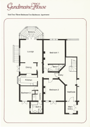 , Floor plan for Unit Two in the Napier Development prospectus for 'Gundimaine House', [1982]. Stanton Library