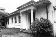 , 'Nutcote' front door and portico in 1990 before restoration. Stanton Library