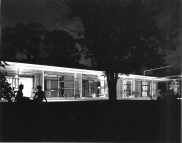 , Night view of front, 15 Bogota Avenue, 1958. Photograph by Max Dupain. Courtesy Max Dupain and Associates. Stanton Library