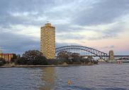 , 'Blues Point Tower' is now a familiar part of the Harbour skyline. However, such an impact upon views of the Sydney Harbour Bridge would probably not be approved under current development controls. Photograph by Ian Hoskins, 2015